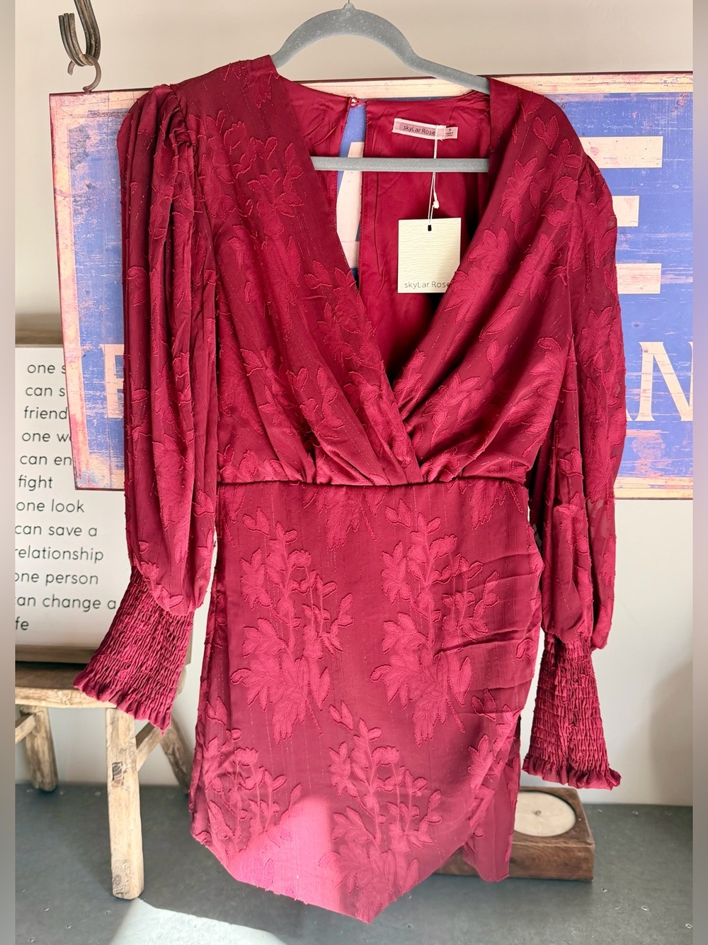 Skylar Rose wrap style dress. New with tag.
Size Small